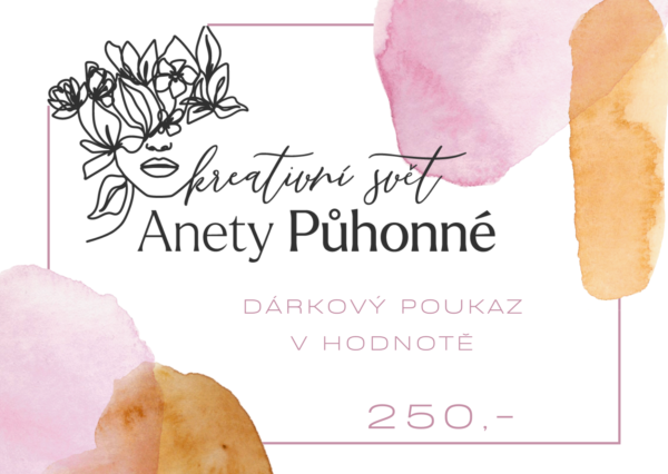 Dárkový poukaz v hodnotě 250,-