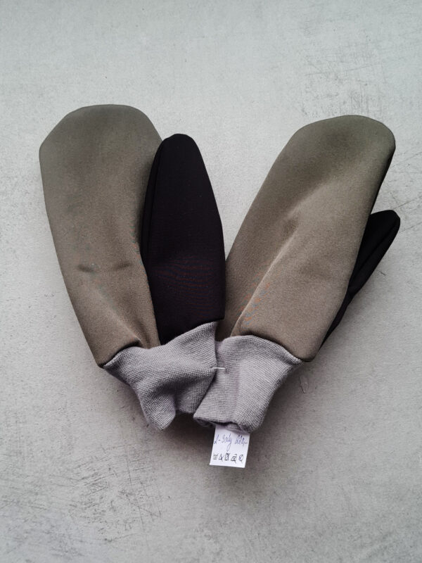 Dětské softshellové rukavice Khaki a černá