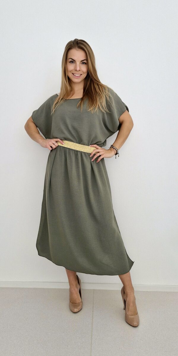 Dámské áčkové šaty Khaki