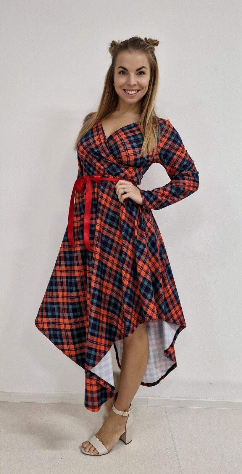 Dámské šaty cípovky Károvanky - Obrázek 2