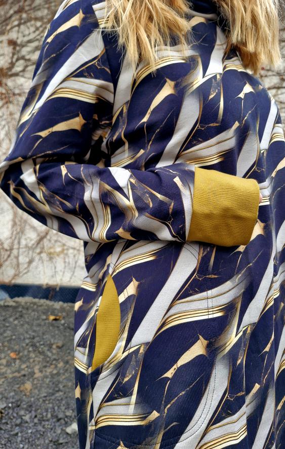 Dámské mikinové šaty Zlaté šmouhy - Obrázek 2